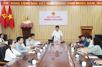 Thường trực HĐND thành phố giám sát công tác tiêu thoát nước và xử lý nước thải đô thị tại phường Hồng Bàng